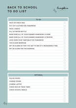 Load image into Gallery viewer, Back to School To Do List