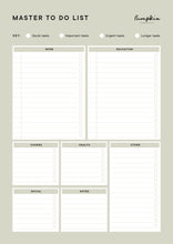 Load image into Gallery viewer, Master To Do List