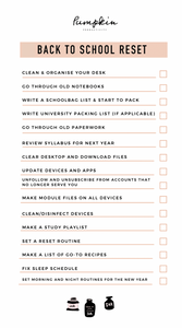 Back to School Reset Checklist