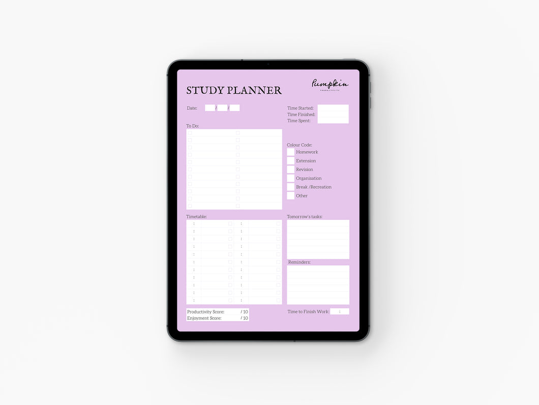 Original Daily Study Planner